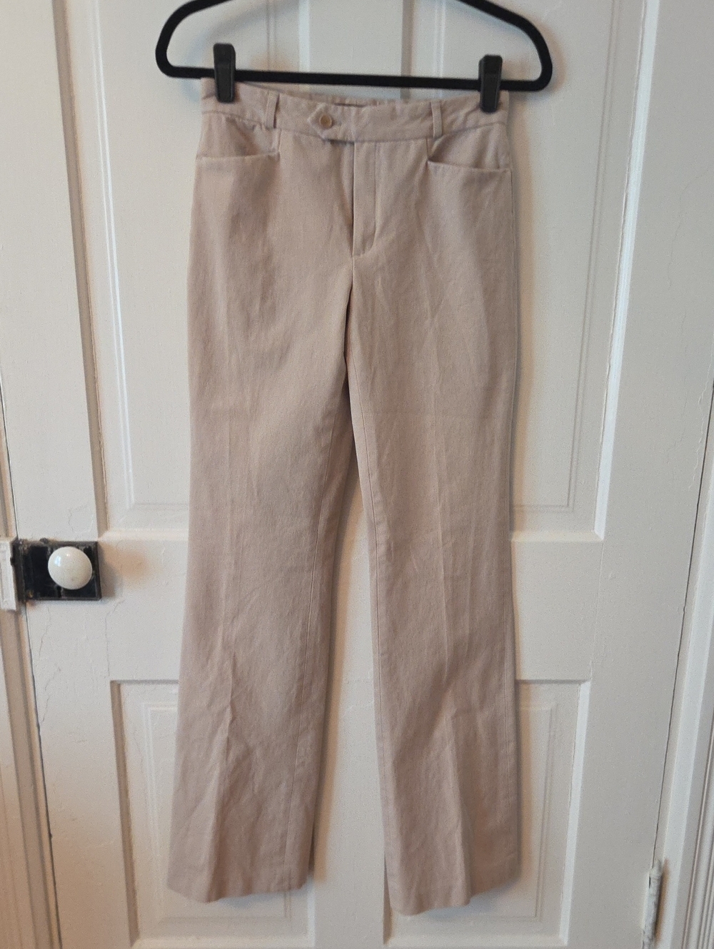 Joseph Light Beige Straight-Leg Trousers